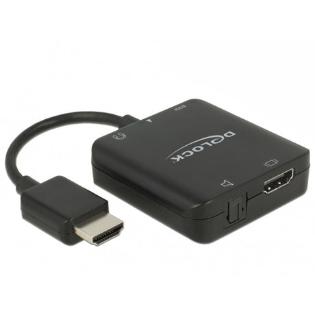 Delock Kompaktowy adapter ekstraktora audio HDMI (czarny, 0,3 metra, 4k 60hz)