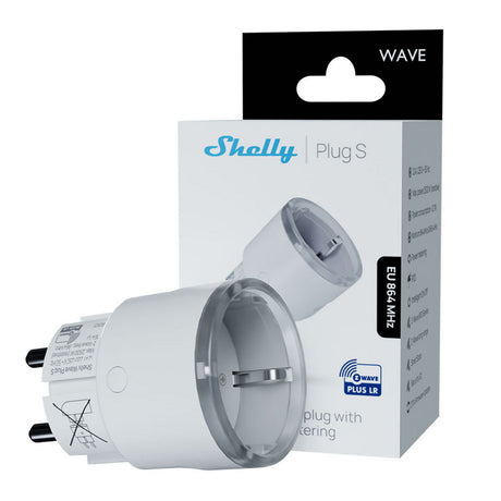 Adapter wtyczki Shelly Wave na eu lr (biały, z-wave, z-wave+)