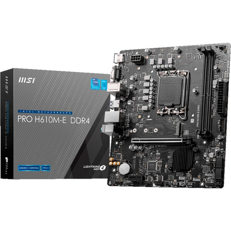 Płyta główna MSI Pro H610M-E DDR4 Socket 1700 (czarna, GB-LAN, dźwięk, µATX)