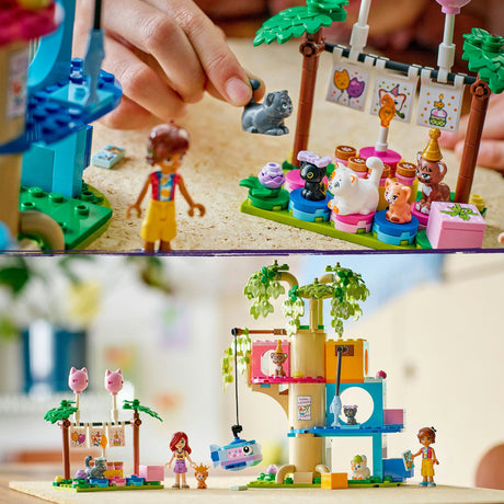 LEGO Friends 42666 Przyjęcie urodzinowe kota i domek na drzewie