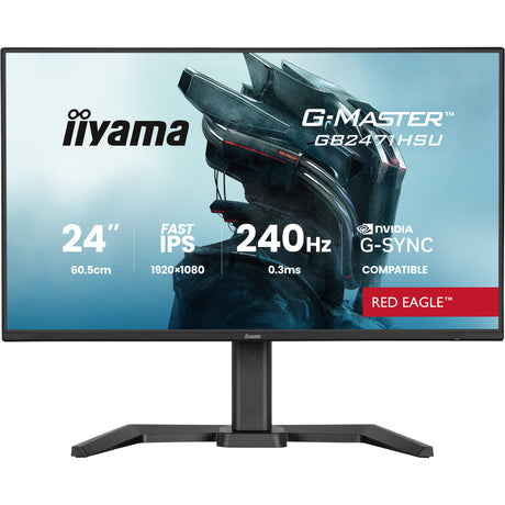 Monitor do gier Iiyama G-Master Red Eagle GB2471HSU-B1 23.8 (czarny, 2x HDMI, Display Port, USB-A, USB-C, 240 Hz)