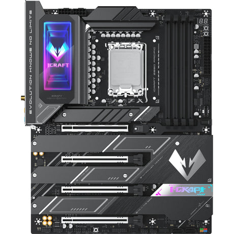Płyta główna Maxsun MS-Icraft Z890 Pacific Socket 1851 (czarna, RAID, 2,5 GB-LAN, WLAN, BT, dźwięk, ATX)