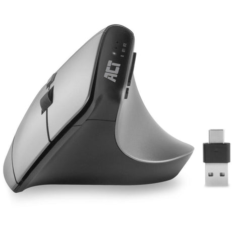 Bezprzewodowa, ergonomiczna mysz Act z Bluetooth i USB-C USB-A