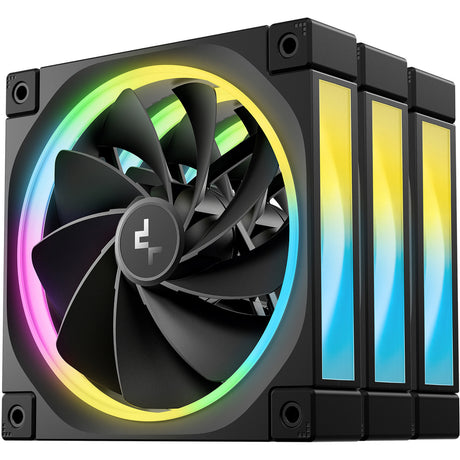 Wentylatory Deepcool FL12R RGB (czarne, 3 sztuki, 120 x 120 x 25 mm, PWM)