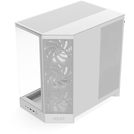 Obudowa midi tower Nzxt h9 flow (biała (matowa) | 2x USB-A | 1x USB-C | szkło hartowane)