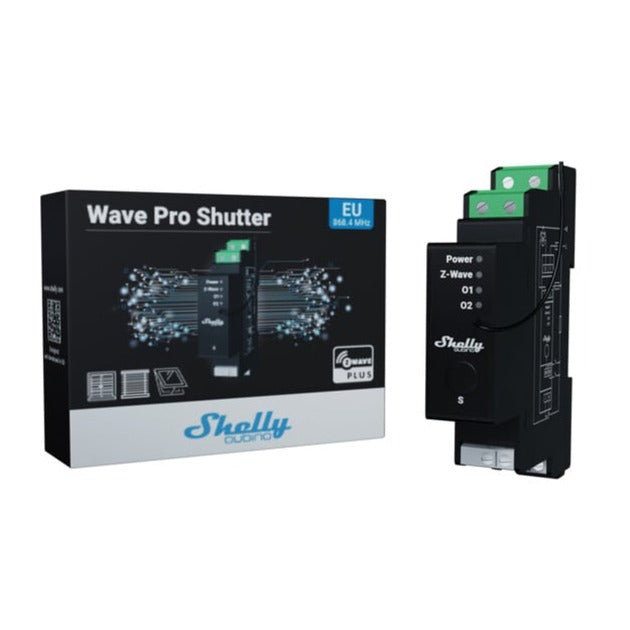 Przełącznik migawki Shelly Wave Pro (czarny, z-wave s800)