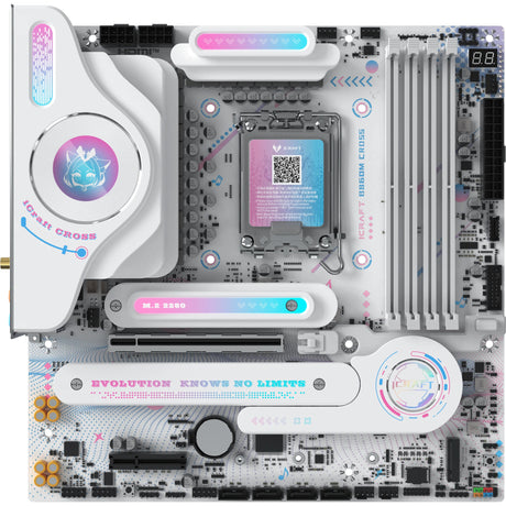 Płyta główna Maxsun MS-Icraft B860M Cross Socket 1851 (biała, RAID, 5 GB-LAN, WLAN, BT, dźwięk, µATX)