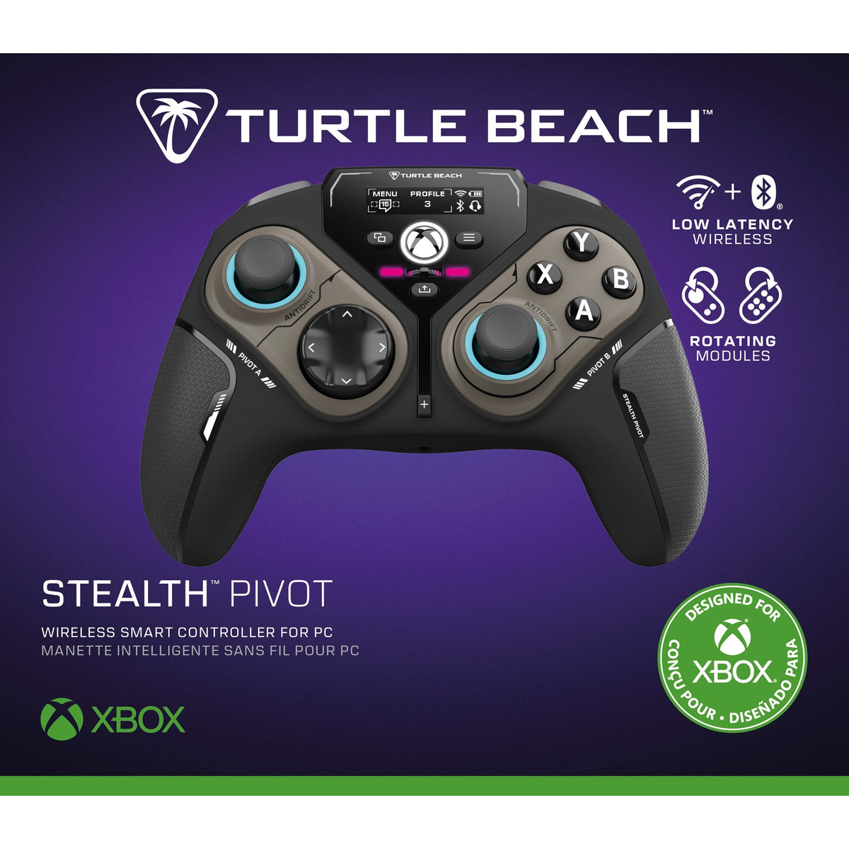 Bezprzewodowy inteligentny kontroler Turtle Beach Stealth Pivot (czarny, Bluetooth USB, 2,4 GHz, PC, Xbox, Android)