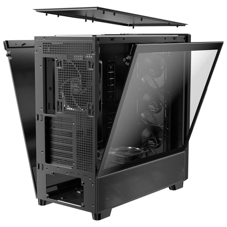Obudowa Antec Flux Midi Tower (czarna | 2x USB-A | 1x USB-C | szkło hartowane)