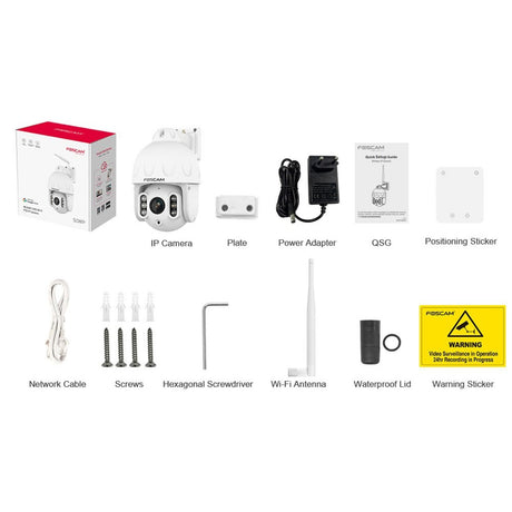 Foscam SD8P, dwuzakresowa zewnętrzna kamera bezpieczeństwa PTZ 4K 8MP WiFi (biała)