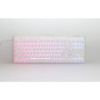 Klawiatura mechaniczna Ducky one 3, klasyczna, czysta biała tkl rgb (biała, układ amerykański (qwerty), wiśnia mx cicha czerwień, 80% (tkl), diody rgb, podwójny strzał pbt, możliwość wymiany podczas pracy, mechanika szarlatanu)