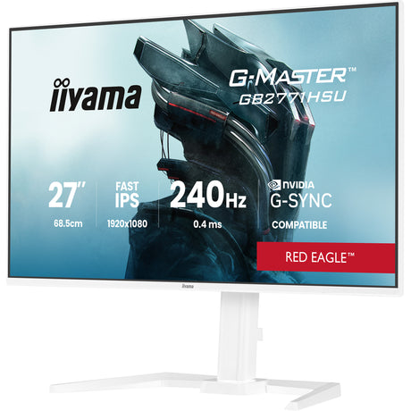 Monitor do gier Iiyama G-Master Red Eagle GB2771HSU-W1 27 (biały (matowy), 2x HDMI, Display Port, USB-A, USB-C, 240 Hz)