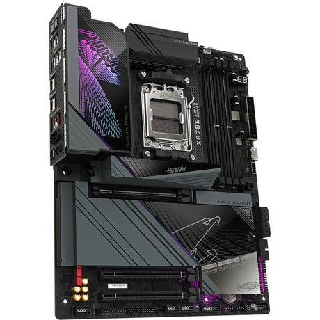 Płyta główna Gigabyte x870e aorus master Socket am5 (czarna, raid, 5 GB LAN, Wi-Fi 7, BT, dźwięk, ATX)