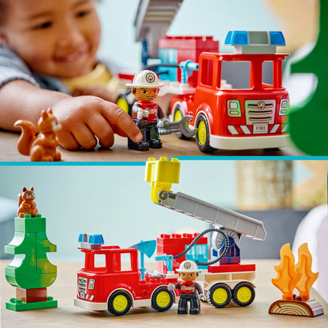 Lego Duplo Town 10473 wóz strażacki z wężem i strażakiem