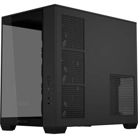 Obudowa midi tower Asus a32 plus (czarna | 2x USB-A | 1x USB-C | RGB | szkło hartowane)