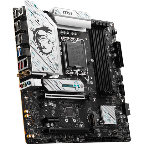 Płyta główna MSI B760M Gaming Plus WiFi Socket 1700 (czarno-srebrna, RAID, 2,5 GB LAN, Wi-Fi 6e, BT, dźwięk, µATX)