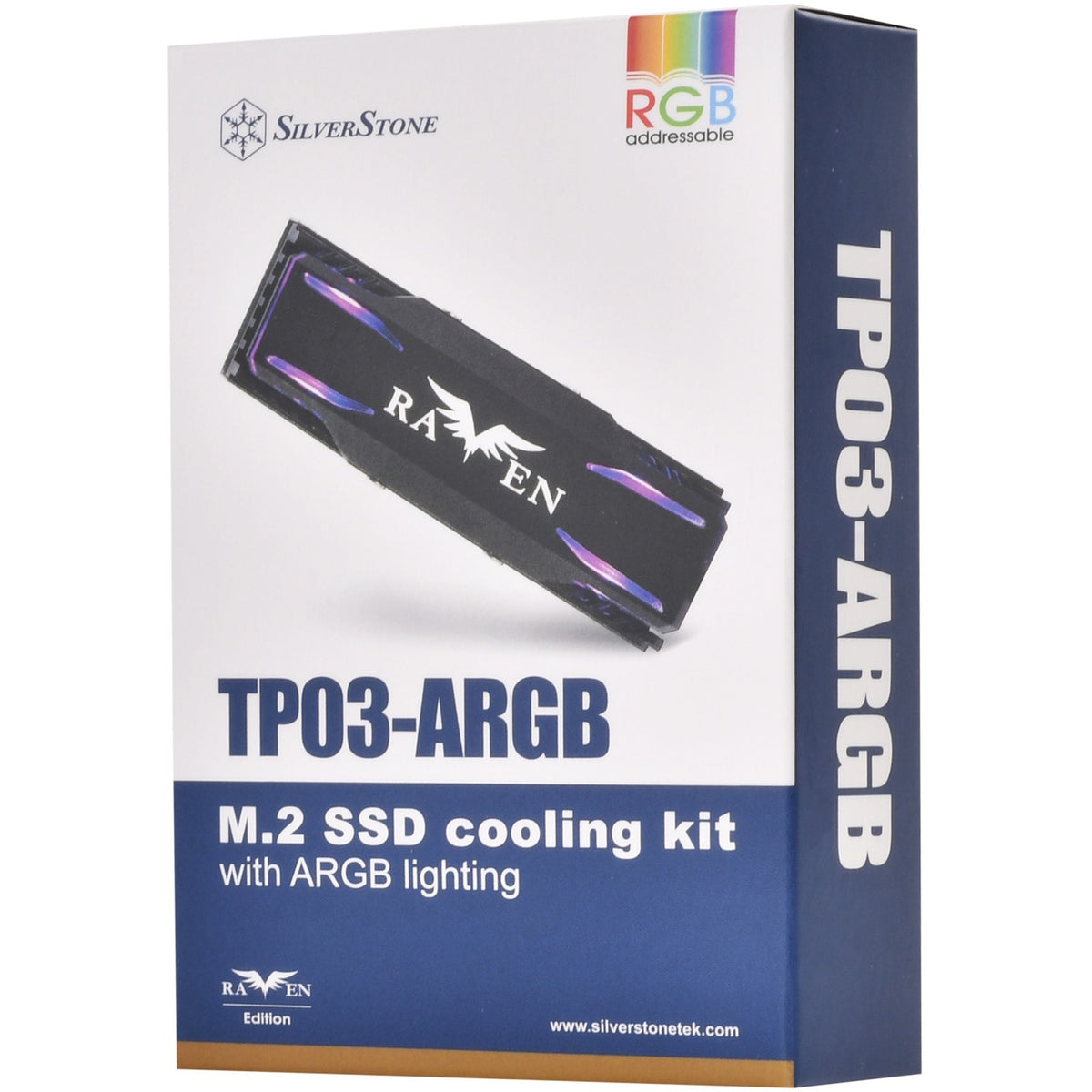 Radiator Silverstone TP03-ARGB (czarny, pasujący do dysku SSD m.2 2280)