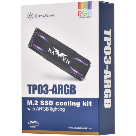 Radiator Silverstone TP03-ARGB (czarny, pasujący do dysku SSD m.2 2280)