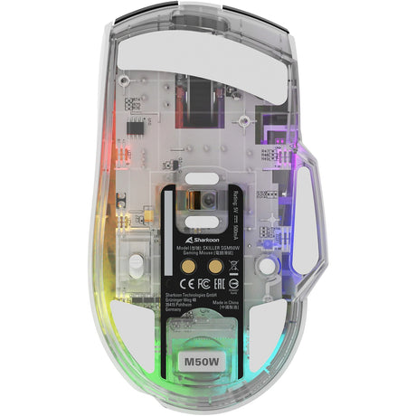 Mysz do gier Sharkoon Skiller sgm50w (biała, 400 - 6400 dpi, diody LED rgb)