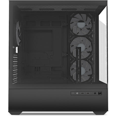 Obudowa midi tower Sharkoon ak6 rgb (czarna | 2x usb-a | 1x usb-c | rgb | szkło hartowane)