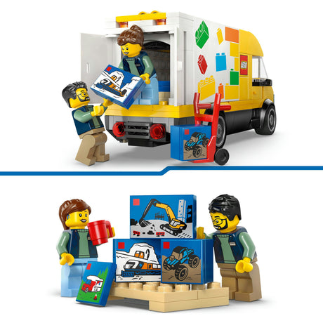 Lego ® city: furgonetka - zestaw do budowania i zabawy dla fanów motoryzacji od 6 lat - z 2 minifigurkami - 60500