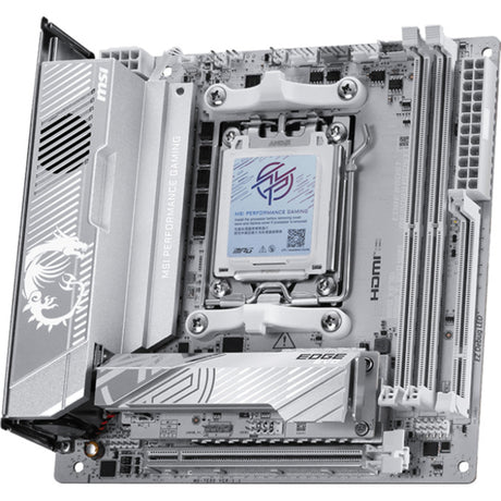 Msi mpg x870i edge ti evo wifi socket am5 moederbord (wit, raid, 5gb-lan, wi-fi 7, bt 5.4, sound, mini-itx)
