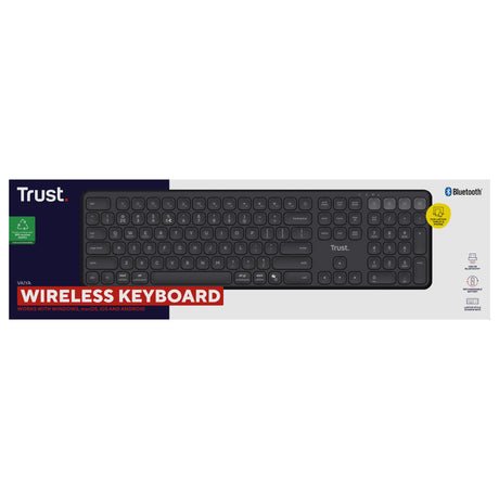 Zaufaj bezprzewodowej klawiaturze Vaiya (czarna, układ amerykański (qwerty), 100%, bluetooth 2,4 GHz)