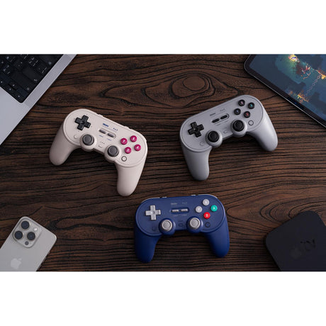 Gamepad Bluetooth 8bitdo pro 3 (jasnoszary czerwony, przełącznik 1 2, PC, Android, 2,4 GHz Bluetooth USB)