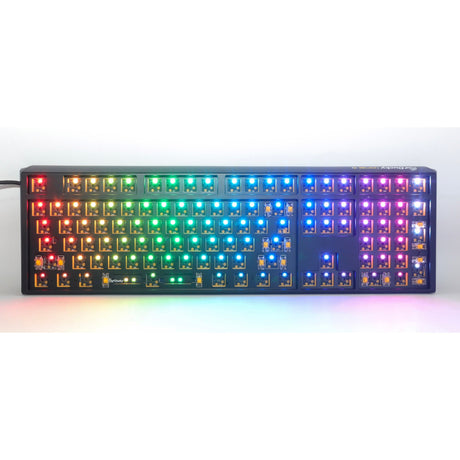 Ducky one 3 ansi układ barebone klawiatura mechaniczna rgb (czarna, układ us (qwerty), 100%, diody rgb, hot swap, barebone)