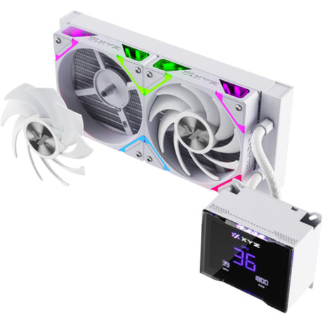 Chłodzenie wodne Xyz pc gear hydrotemp aio 240 (biały, argb, pwm)