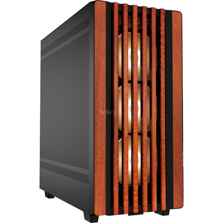 Sharkoon rebel c70m obudowa midi tower rgb (kolor czarnego drewna | 2x usb-a | 1x usb-c | rgb)