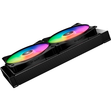 Bądź cicho! szybkie wentylatory RGB Light Wings lx pwm (czarne, 3 sztuki, 140 x 140 x 25 mm)