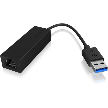 Icy box ib-ac501a, adapter USB 3.0 > RJ-45 (czarny)