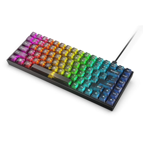 Lenovo legion k510 mini pro rgb mechanisch gaming toetsenbord (zwart, układ amerykański (qwerty), 75%, brązowy przełącznik, hot swap, usb)