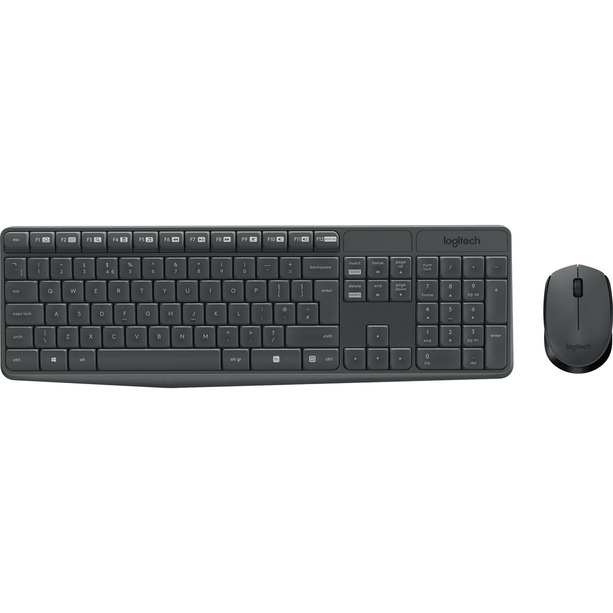Bezprzewodowy zestaw stacjonarny Logitech mk235 (czarny, układ US-International (QWERTY))
