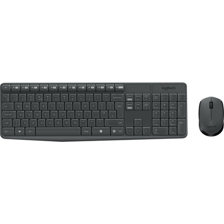 Bezprzewodowy zestaw stacjonarny Logitech mk235 (czarny, układ US-International (QWERTY))