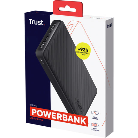 Eco power bank Trust primo 20 000 mAh (czarny)