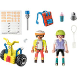 Playmobil miejskie życie - zestaw startowy ratunkowy z zabawkami do budowy segwaya (71257)