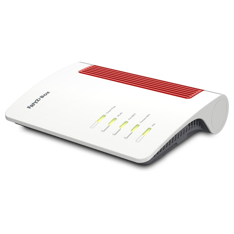 Fritz! box 5690 xgs edycja międzynarodowy router światłowodowy (biały czerwony, mesh Wi-Fi, 10 Gbit s)