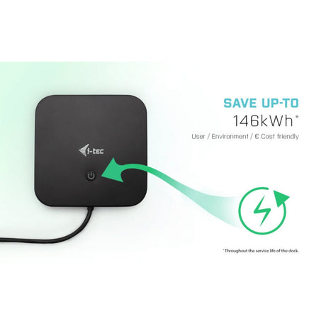 Stacja dokująca I-tec USB-C HDMI DP z zasilaniem 65W + uniwersalna ładowarka 77 W (czarna)