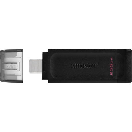 Pendrive Kingston Data Traveler 70 256 GB (czarny, DT70 256 GB, USB-C 3.2 gen 1)
