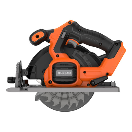 Bezszczotkowa piła tarczowa Black+decker 18 V Ręczna piła tarczowa 165 mm (czarno-pomarańczowa, akumulator i ładowarka nie wchodzą w skład zestawu)