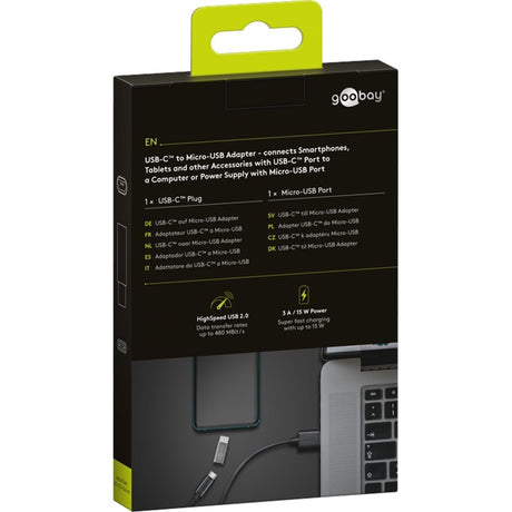 Goobay Adapter USB-C na micro-USB (szary)