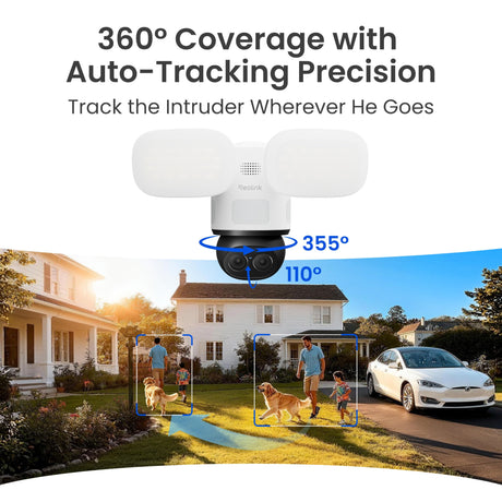 Kamera bezpieczeństwa Reolink f850w trackflex reflektor Wi-Fi (biała, 4k, Wi-Fi)