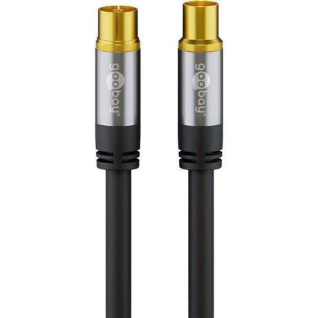 Kabel antenowy Goobay TV (czarny, 10 metrów, 135 dB)