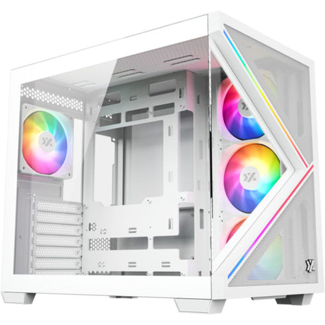 Obudowa Xyz PC Gear Qubex Midi Tower (biała | 2x USB-A | 1x USB-C | Szkło hartowane)