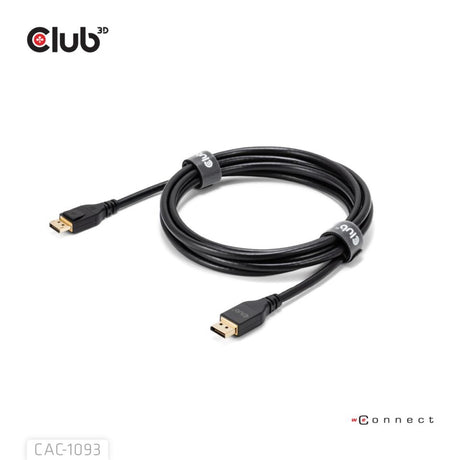Kabel Club 3D DisplayPort 2.1 Vesa DP54 z certyfikatem męsko-męski (czarny, 3 metry, 4K 240 Hz, 8K 120 Hz, 54 Gb/s)