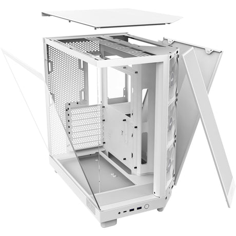 Obudowa midi tower Nzxt h6 flow rgb (biała | 2x usb-a | 1x usb-c | rgb | szkło hartowane)