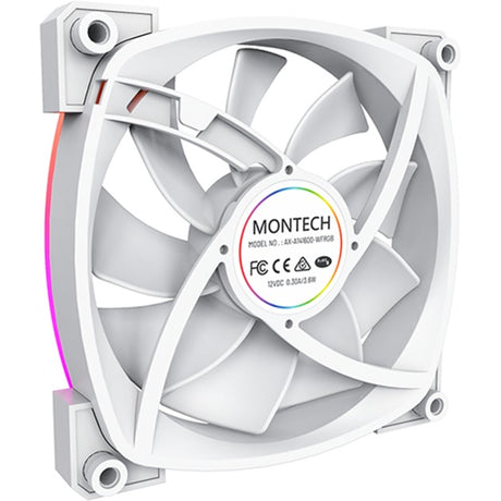 Wentylator Montech Ax140 PWM RGB (biały, 140 x 140 x 25 mm)