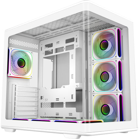 Obudowa Cooler Master Elite 600 Midi Tower (biała | 2x USB-A | 1x USB-C | szkło hartowane)